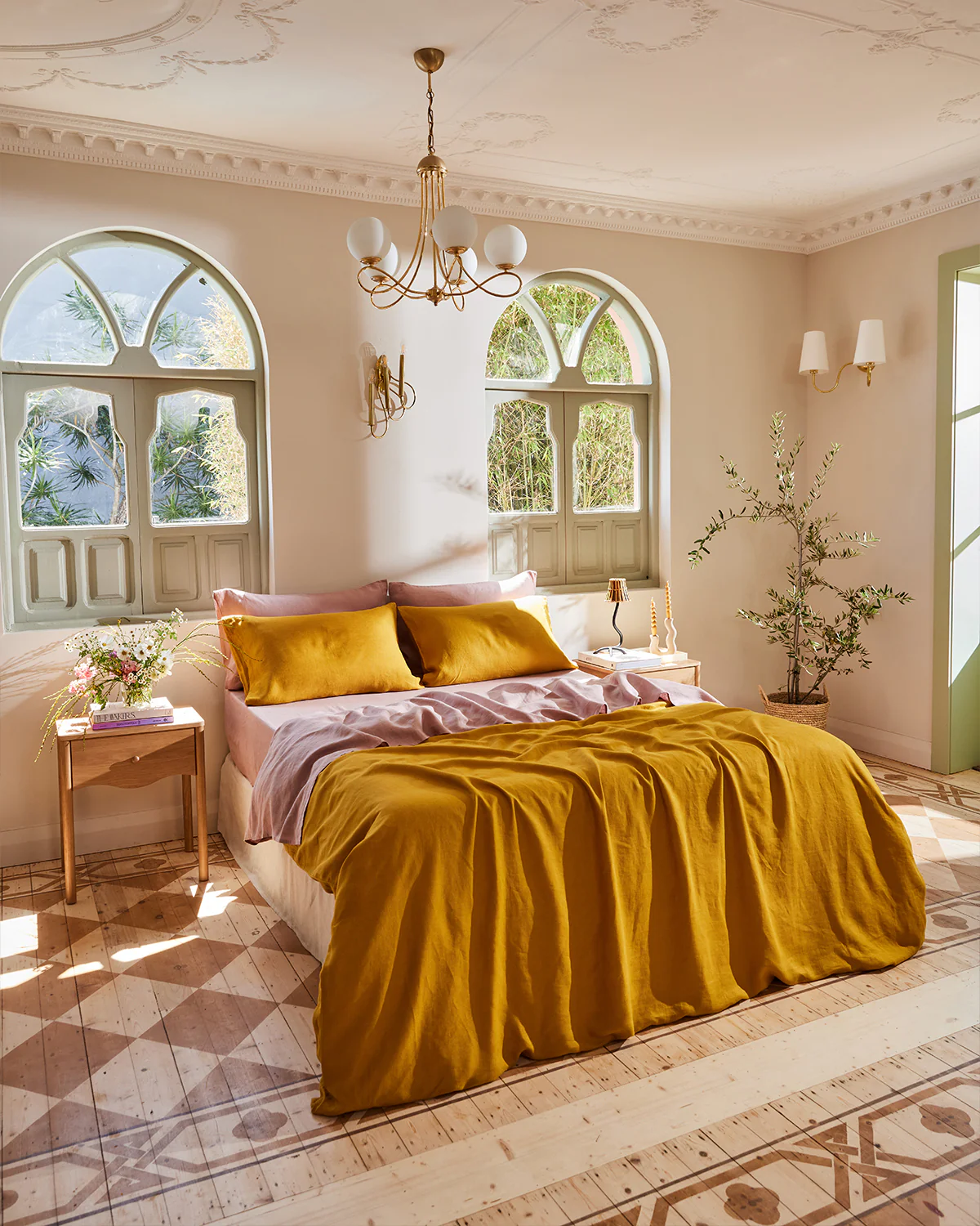 Turmeric 100% French Flax Linen Duvet Cover - Image 7