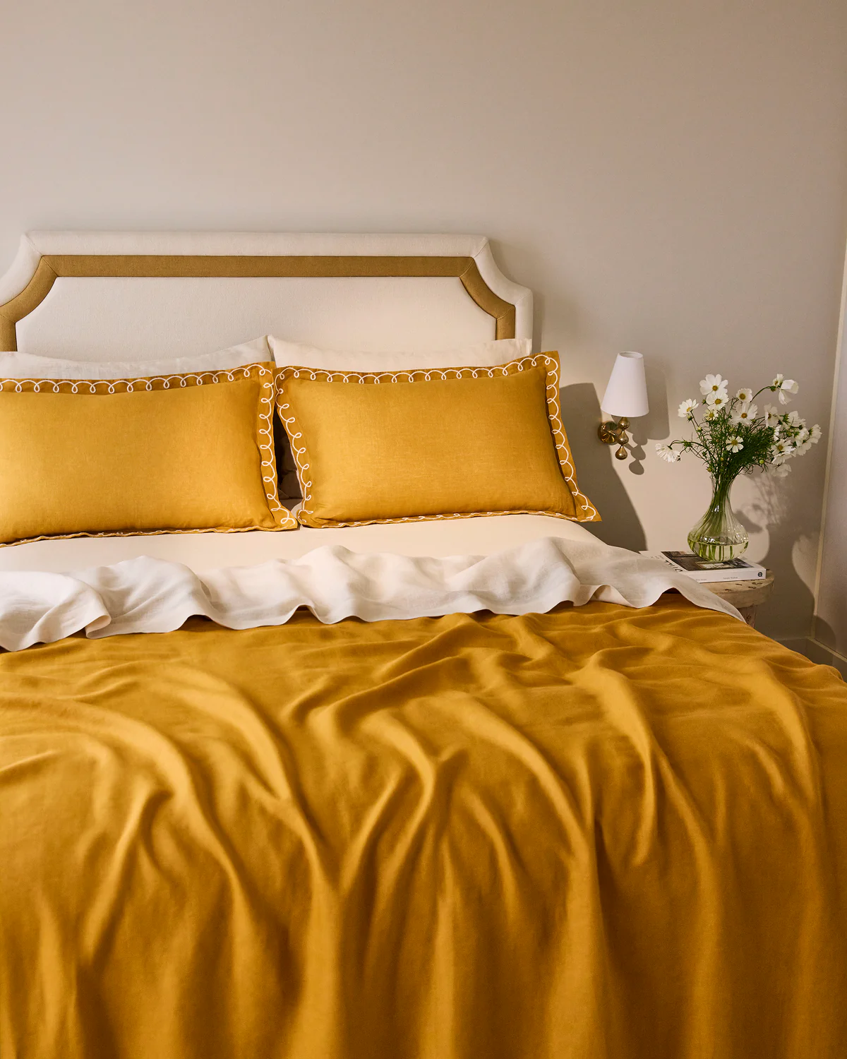 Crème 100% French Flax Linen Fitted Sheet - Image 5