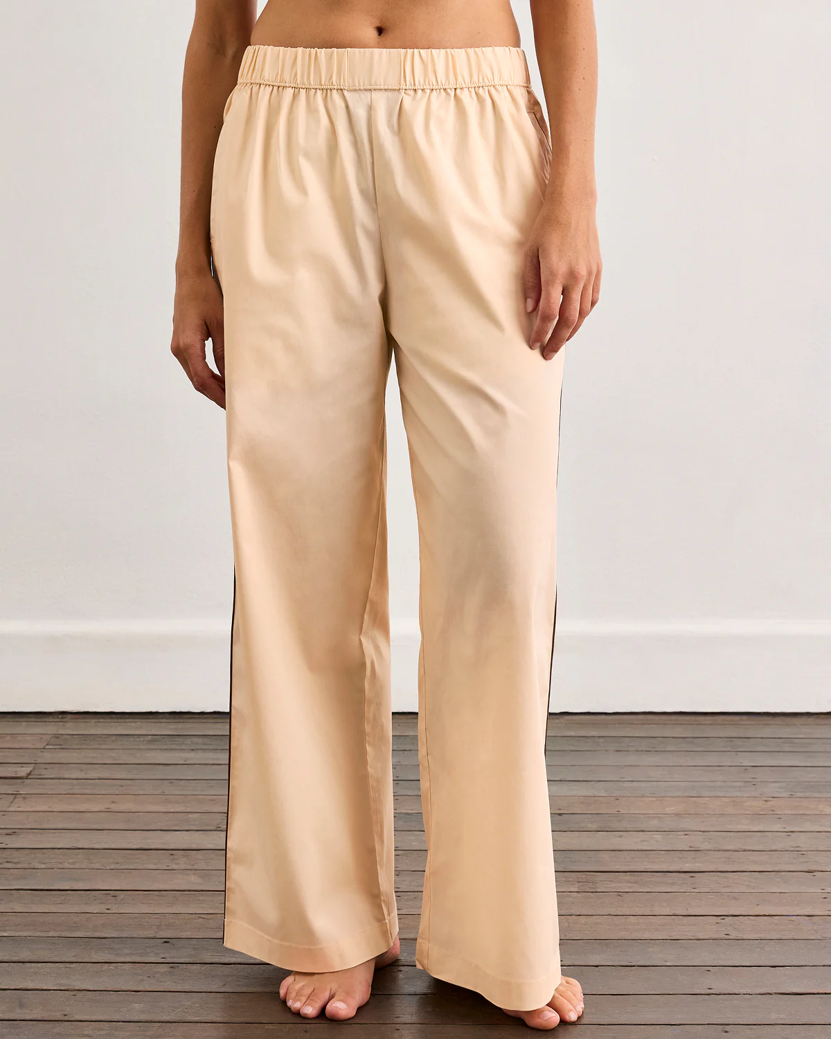 Vanilla & Espresso Piped Long Sleep Set - Image 5