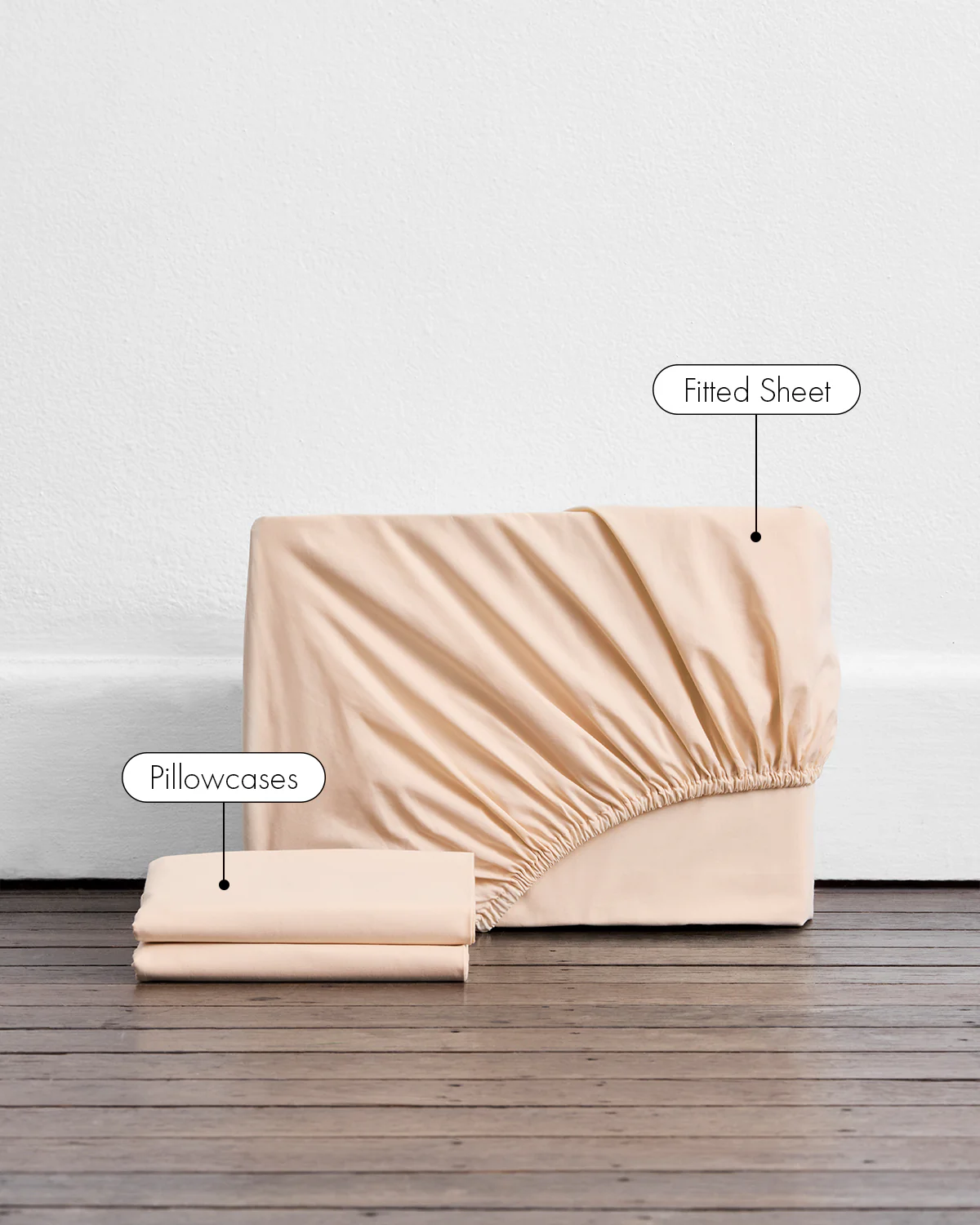 Vanilla 100% Organic Cotton Fitted Sheet Set - Image 2