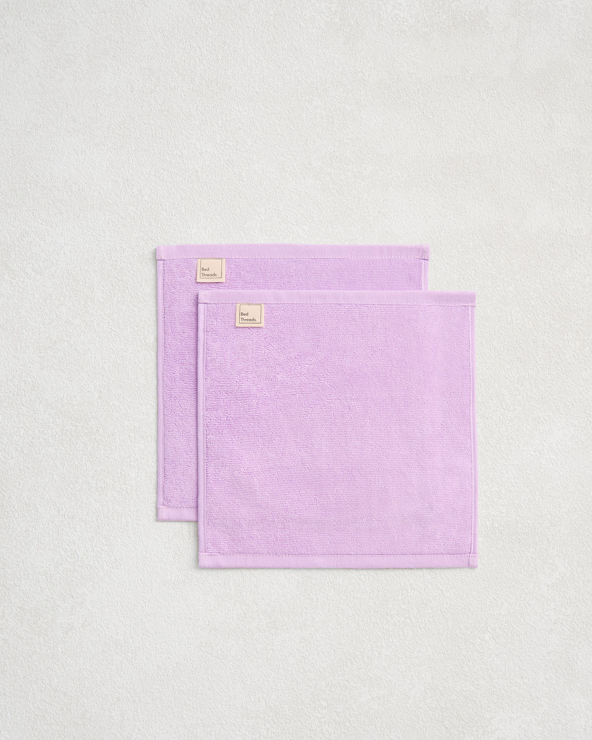 Violet 100% Cotton Terry Face Washers (Set of Two) - Image 2