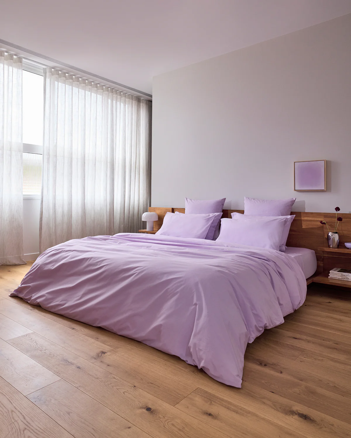 Violet 100% Organic Cotton Duvet Cover - Image 4