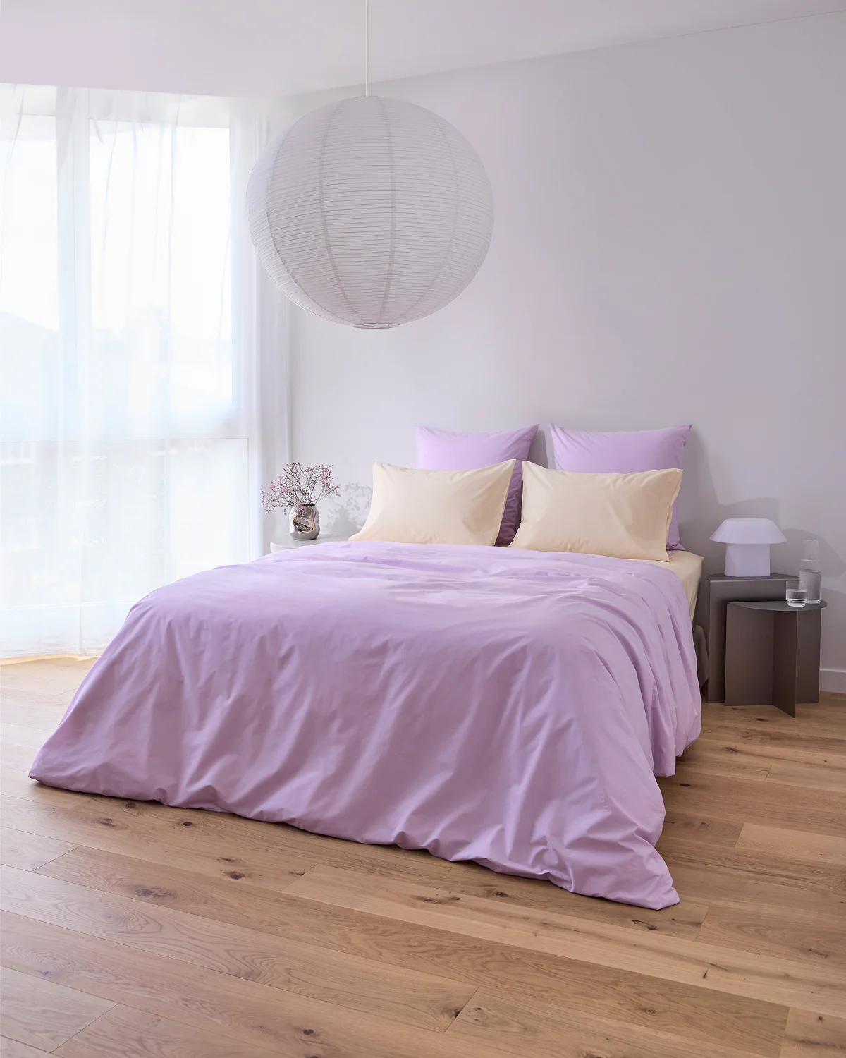 Violet 100% Organic Cotton Duvet Cover - Image 5